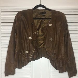 Brown Faux Suede Women’s Jacket